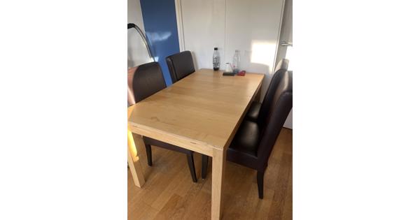 Leren eettafel stoelen