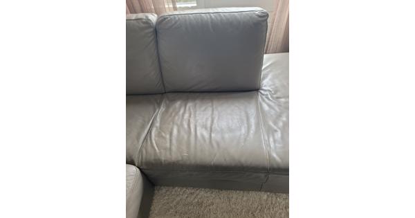 Hoekbank echt leer