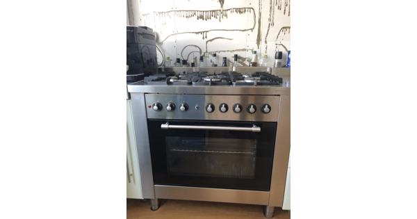 Solitaire rvs-fornuis 5 pitten plus oven