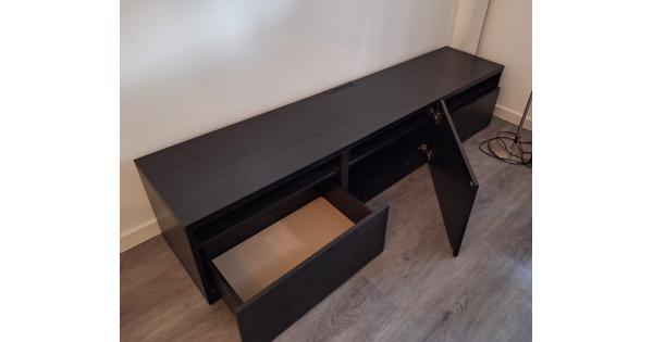 Zwart tv meubel ikea BESTÅ