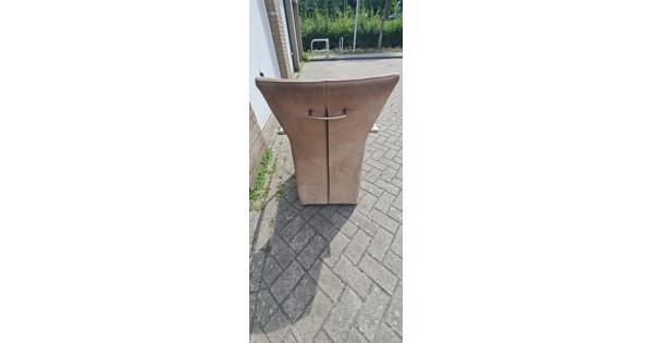 6 nubuck eetkamerstoelen 
