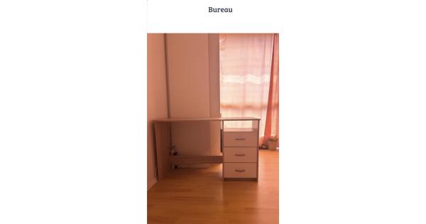 Bureautafel Hout/wit 