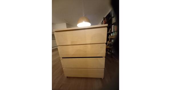 Ladenkast Ikea, blank, vier lades
