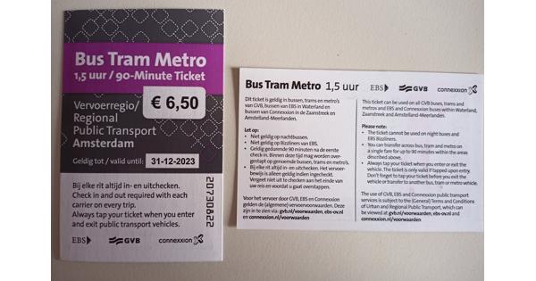 Bus Tram Metro vervoertickets