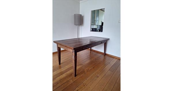 Massief teakhouten eettafel