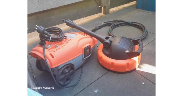 Hoge druk spuit- terras tegels/ tuin