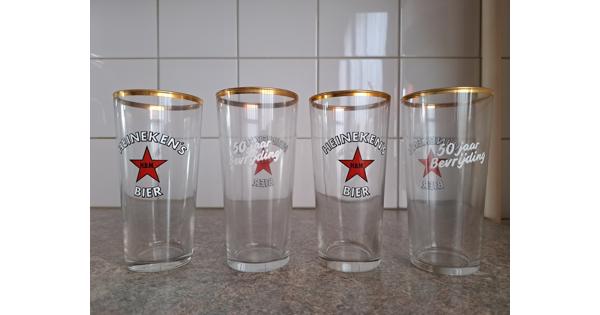 4 Heineken glazen 50 jaar bevrijding!