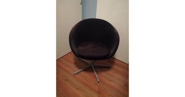 Ikea stoel zwart stof