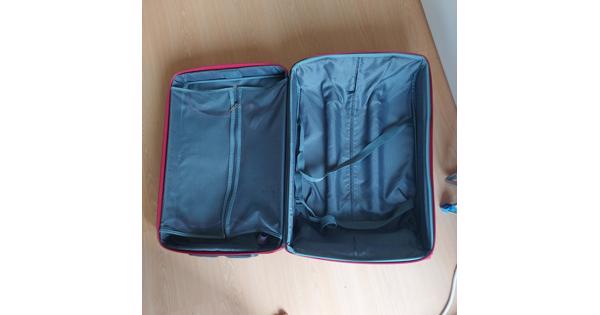 Rode samsonite koffer stof