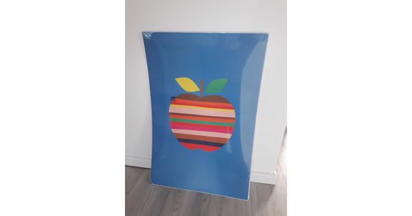 Poster kleurige Appel. Nog nieuw in de verpakking. 90x60 cm