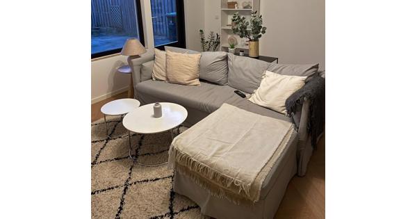 GRATIS! Ikea grijze 3-persoons hoekbank /slaapbank