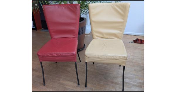 Eetkamer stoelen met leren bekleding