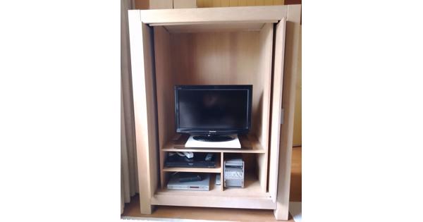 TV-meubel eiken wit geolied