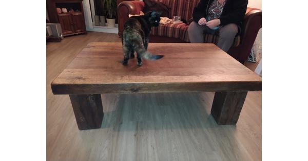 Massief eiken salontafel