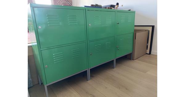 3X IKEA PS LOCKER KASTEN GROEN 