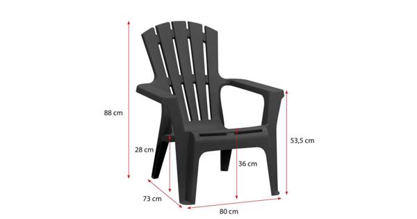 2 Loungestoelen Maryland - antraciet, bijna niet gebruikt