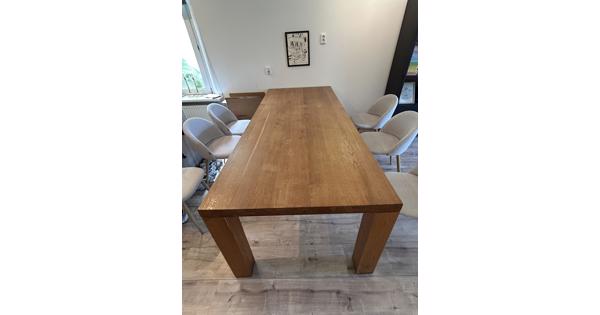 Eikenhouten eettafel 240x100cm