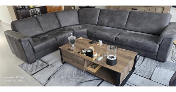  Donker grijze Hoekbank 