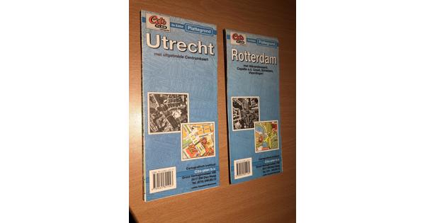 Stads plattegrond Utrecht en Rotterdam 