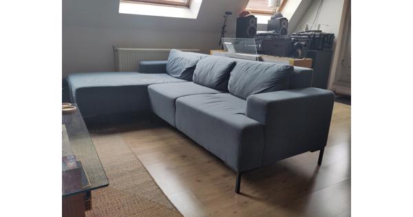 Hoekbank blauw, MADE Oskar