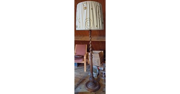 Massief houten schemerlamp, jaren '50