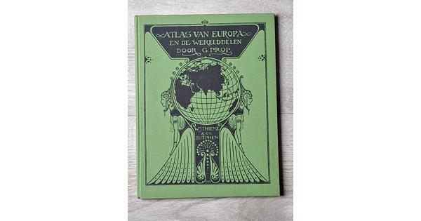 Verzameling oude schoolboeken/ Bosatlas /