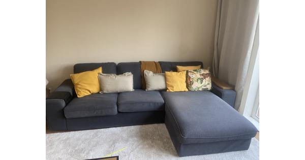 Ikea bank met chaise lounge grijs