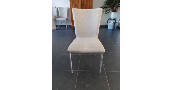 4 eetkamerstoelen, zilvergrijs