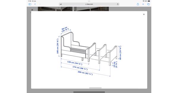 Kinderbed in lengte verstelbaar