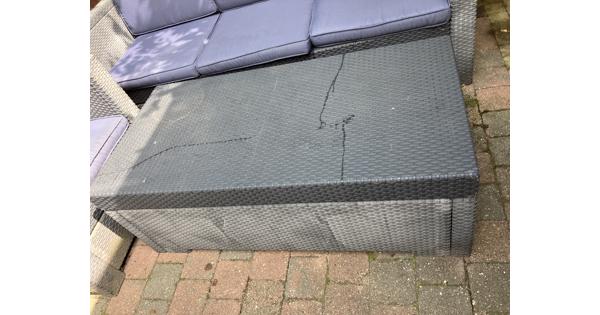 Loungeset 4 personen met opbergmogelijkheid kussens