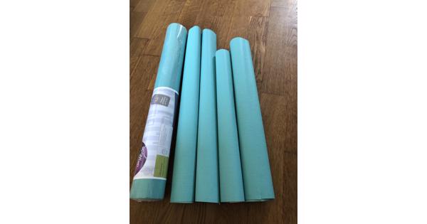 Vijf rollen vliesbehang zeegroen