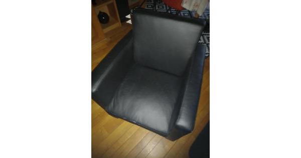 Fauteuil  zwart  