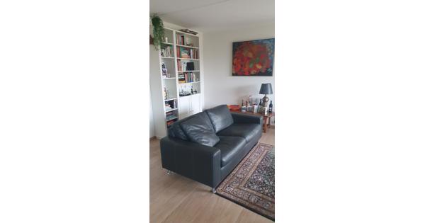 Leren bank als nieuw 2,5 zits 1,80 breed