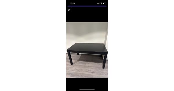Uitschuifbare tafel (zwart)