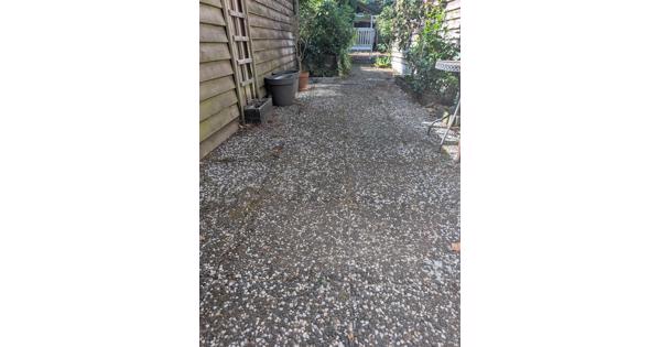Uitgewassen betontegels (grindtegels) 50x50 cm (±23 m²) – zelf verwijderen
