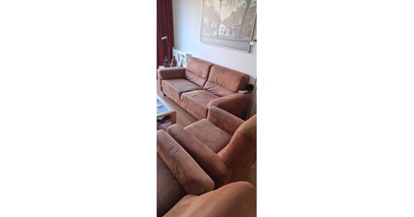 Bankstel 3 zits  2 fauteuils met relax stand