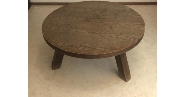 Gratis ronde houten salontafel