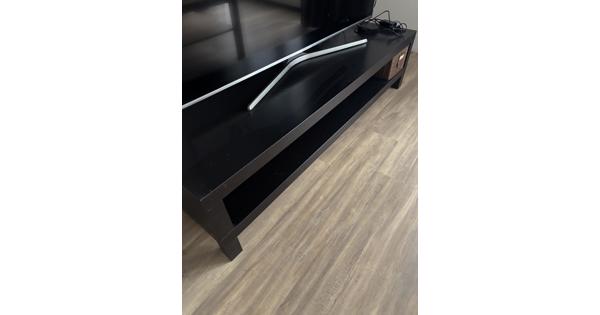 Tv meubel  (laag, donkerbruin/zwart)