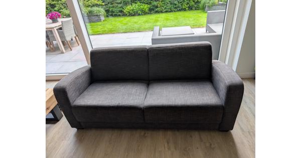 Bank set (antraciet / grijs stof) 3 zits en 2 zits