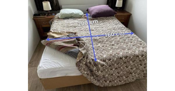 2 persoonsbed 160 x 200 cm, hout, All inclusive