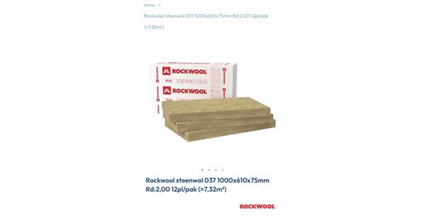 Rockwool steenwool isolatiemateriaal 