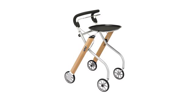 Rollator voor in huis met blaadje