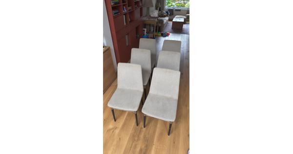 Set van 6 stevige eettafelstoelen