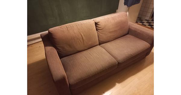 Bruine 2-persoonsbank