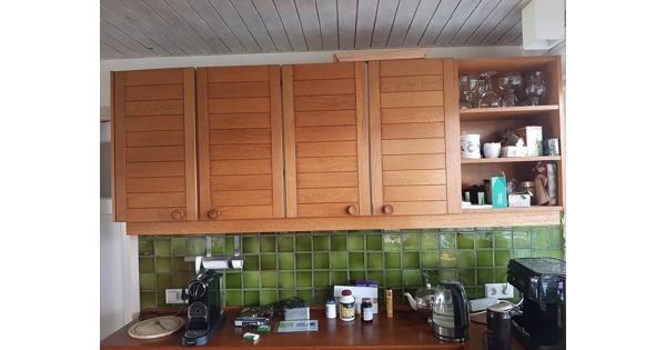 Authentieke houten Bruynzeel keukenkastdeurtjes