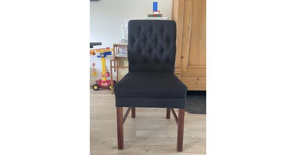 6 prachtige zwarte eetkamerstoelen in hele goede staat