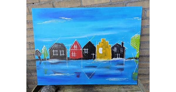 Schilderij Zaans Kijkje II van 