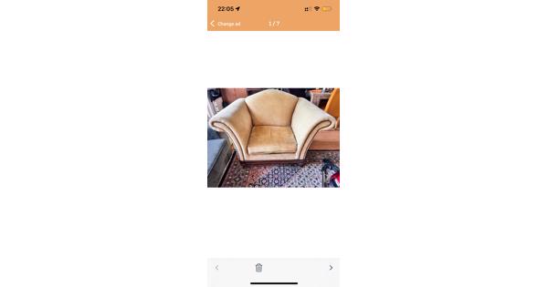 bankstoel / loveseat - mosterd geel