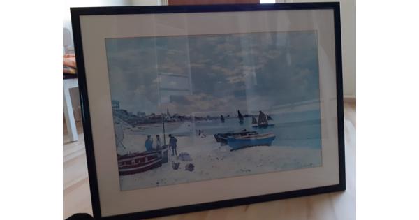 Reproductie "La plage de Sainte-Adresse" van Monet