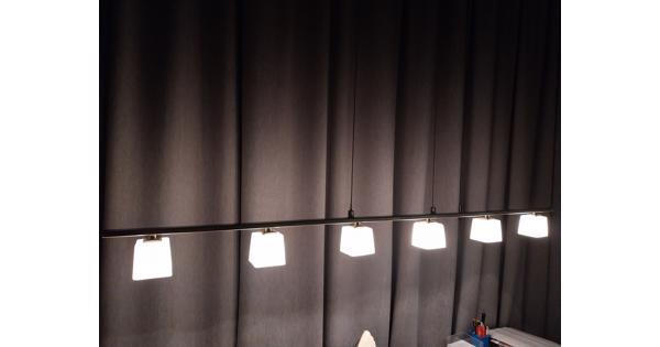 Designlamp met 6 matglazen kapjes